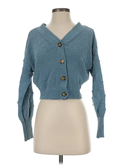 Pre-owned Moon & Madison Cardigan Sweater In Blue
