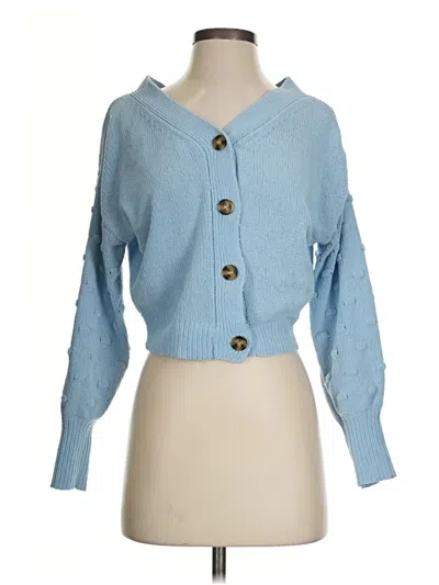Pre-owned Moon & Madison Cardigan Sweater In Blue