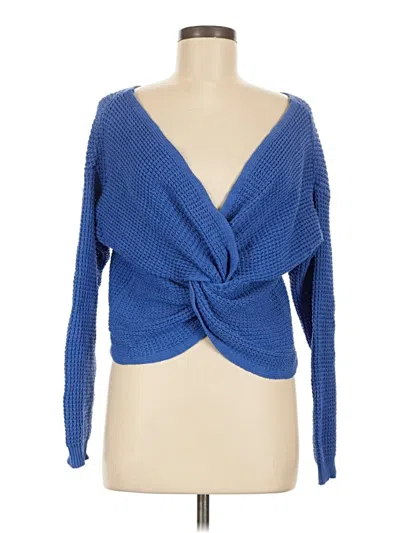 Pre-owned Moon & Madison Cardigan Sweater In Blue