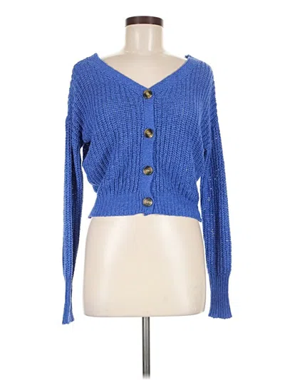 Pre-owned Moon & Madison Cardigan Sweater In Blue