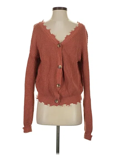 Pre-owned Moon & Madison Cardigan Sweater In Brown