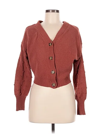 Pre-owned Moon & Madison Cardigan Sweater In Brown