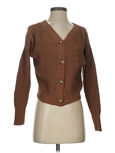 Pre-owned Moon & Madison Cardigan Sweater In Brown
