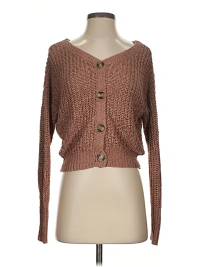 Pre-owned Moon & Madison Cardigan Sweater In Brown