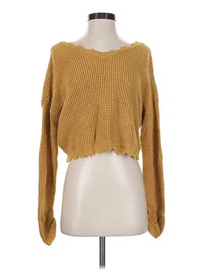 Pre-owned Moon & Madison Cardigan Sweater In Gold