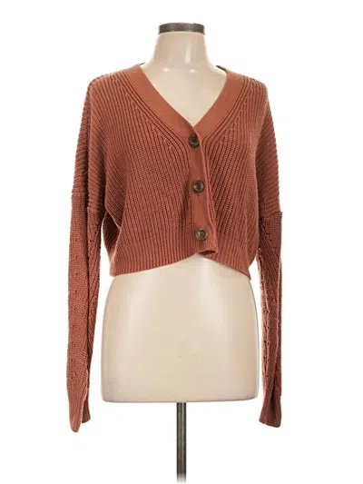 Pre-owned Moon & Madison Cardigan Sweater In Orange