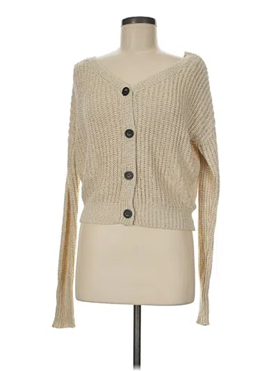 Pre-owned Moon & Madison Cardigan Sweater In Tan