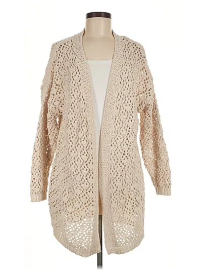 Pre-owned Moon & Madison Cardigan Sweater In Tan