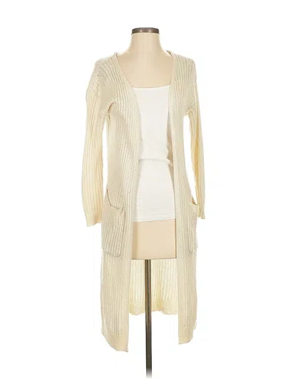 Pre-owned Moon & Madison Cardigan Sweater In White
