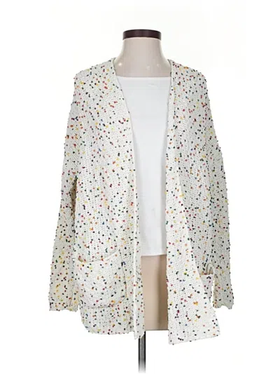 Pre-owned Moon & Madison Cardigan Sweater In White