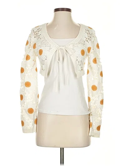 Pre-owned Moon & Madison Cardigan Sweater In White