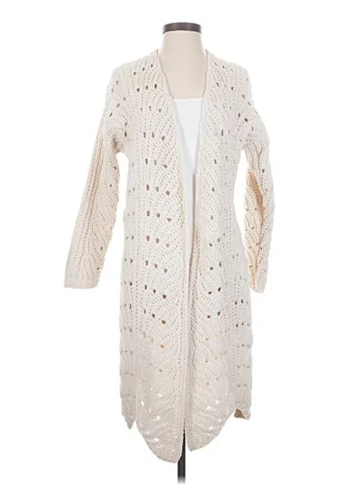 Pre-owned Moon & Madison Cardigan Sweater In White