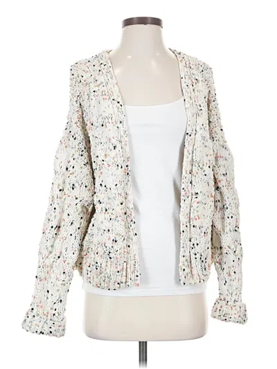 Pre-owned Moon & Madison Cardigan Sweater In White