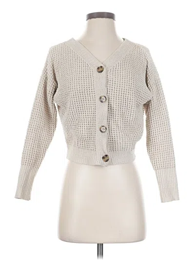 Pre-owned Moon & Madison Cardigan Sweater In White