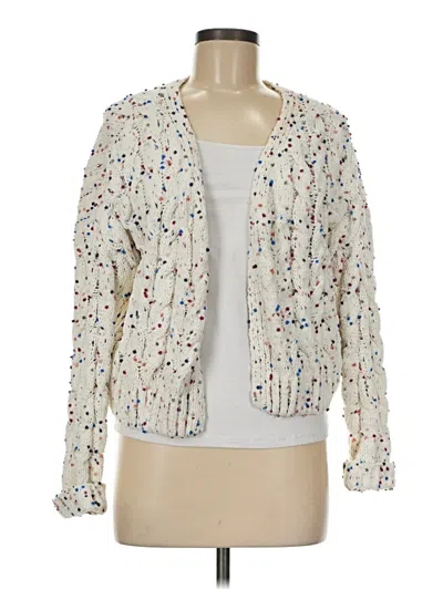 Pre-owned Moon & Madison Cardigan Sweater In White