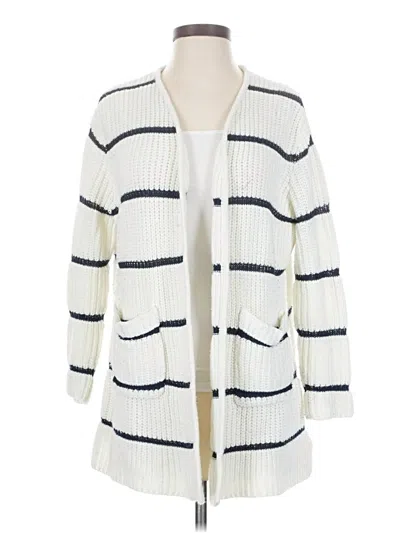 Pre-owned Moon & Madison Cardigan Sweater In White