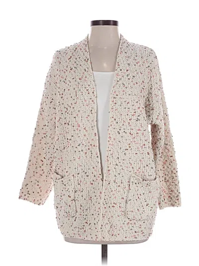 Pre-owned Moon & Madison Cardigan Sweater In White