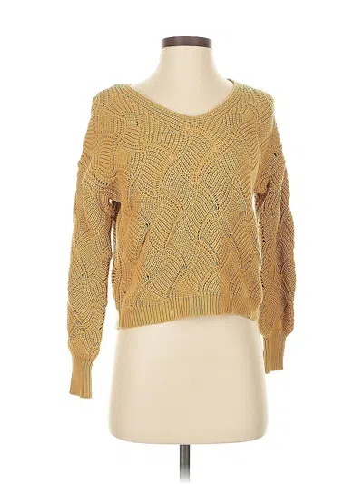 Pre-owned Moon & Madison Pullover Sweater In Gold