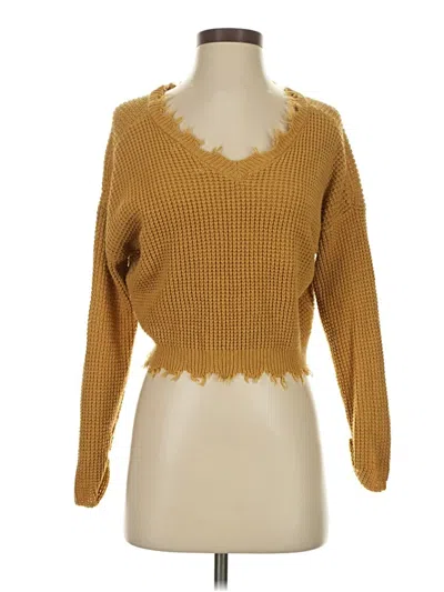 Pre-owned Moon & Madison Pullover Sweater In Gold