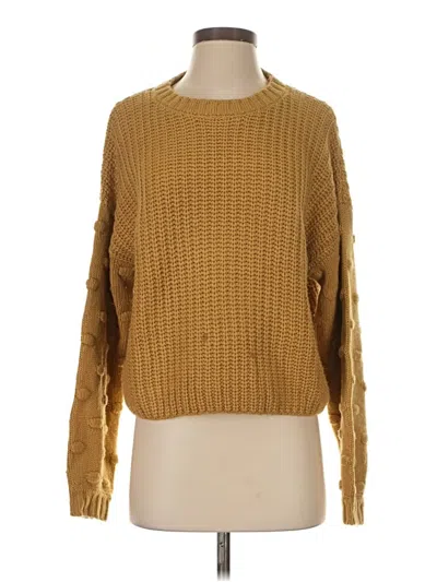 Pre-owned Moon & Madison Pullover Sweater In Gold