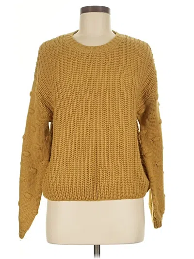 Pre-owned Moon & Madison Pullover Sweater In Gold