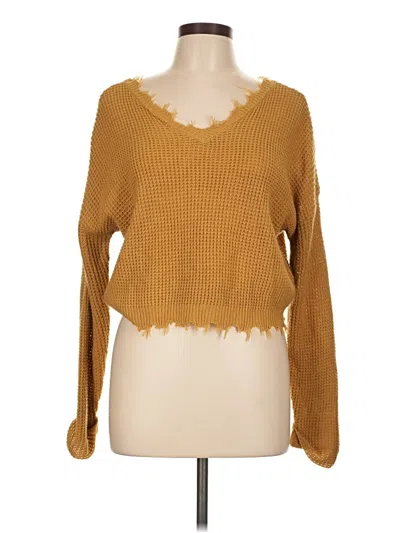 Pre-owned Moon & Madison Pullover Sweater In Gold