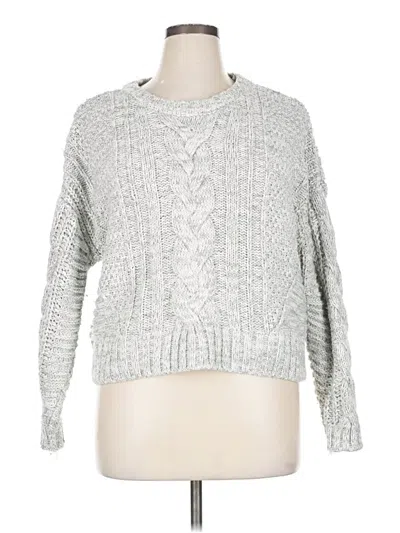 Pre-owned Moon & Madison Pullover Sweater In Silver