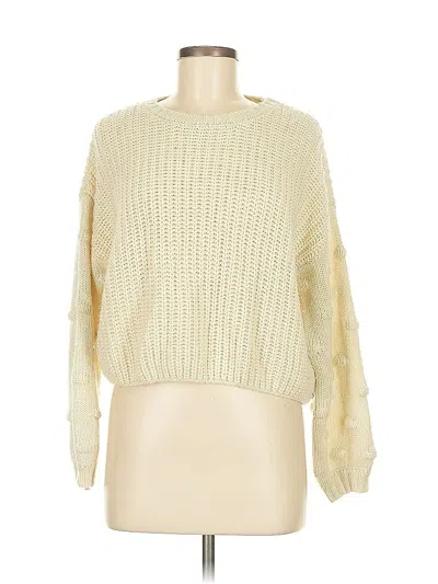 Pre-owned Moon & Madison Pullover Sweater In White