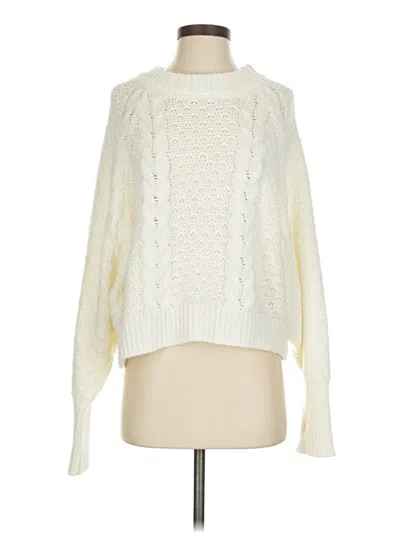 Pre-owned Moon & Madison Pullover Sweater In White