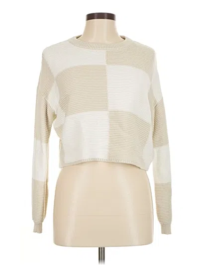 Pre-owned Moon & Madison Pullover Sweater In White