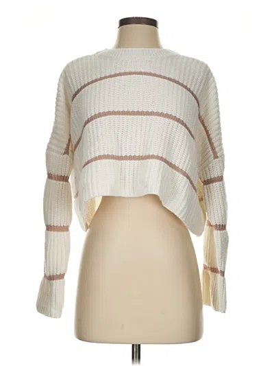 Pre-owned Moon & Madison Pullover Sweater In White
