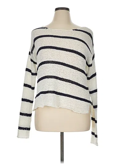Pre-owned Moon & Madison Pullover Sweater In White