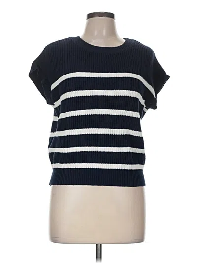 Pre-owned Moon & Madison Short Sleeve Turtleneck In Blue