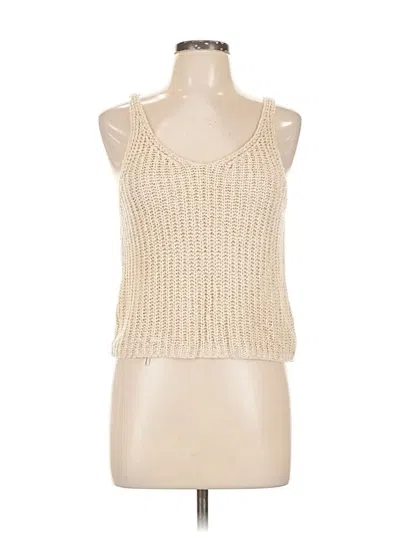 Pre-owned Moon & Madison Sleeveless Top Ivory Halter Neckline Tops In White