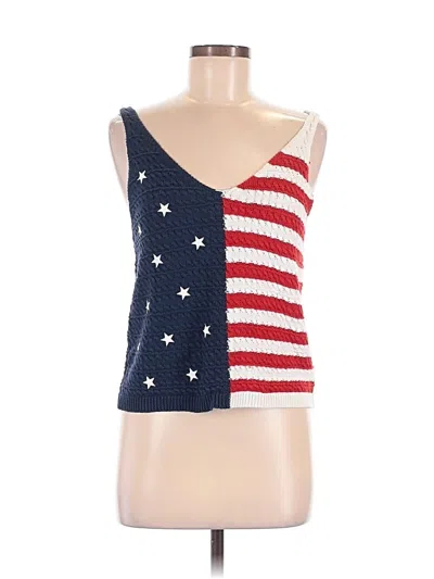 Pre-owned Moon & Madison Sleeveless Top Red One Shoulder Neckline Tops