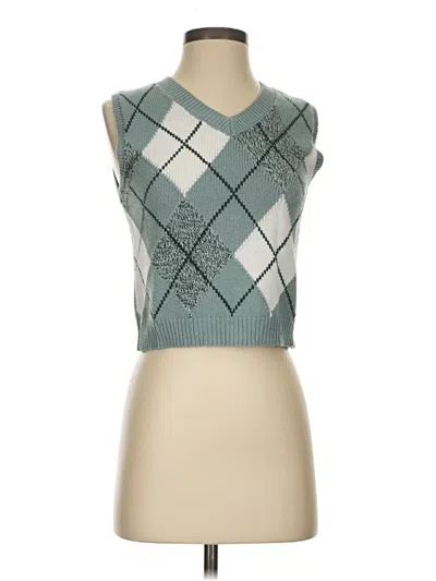 Pre-owned Moon & Madison Sweater Vest In Teal