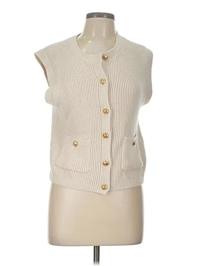 Pre-owned Moon & Madison Sweater Vest In White