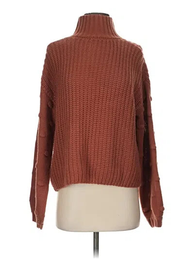 Pre-owned Moon & Madison Turtleneck Sweater In Brown