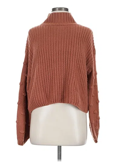 Pre-owned Moon & Madison Turtleneck Sweater In Brown