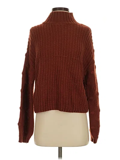 Pre-owned Moon & Madison Turtleneck Sweater In Brown