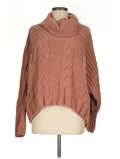 Pre-owned Moon & Madison Turtleneck Sweater In Brown