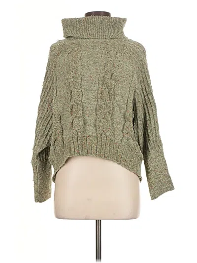 Pre-owned Moon & Madison Turtleneck Sweater In Green