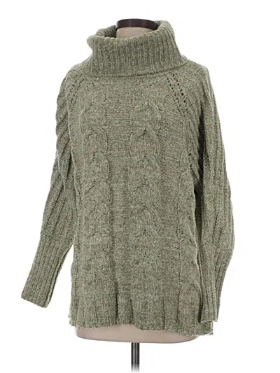 Pre-owned Moon & Madison Turtleneck Sweater In Green