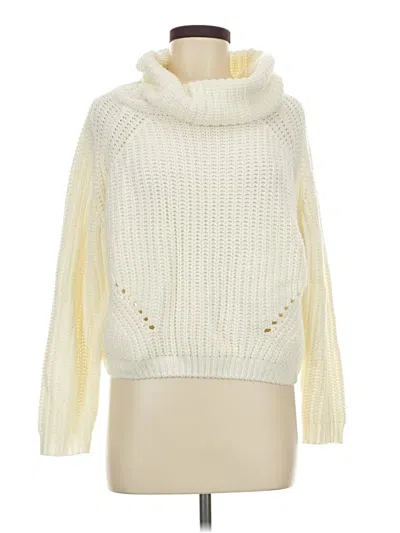 Pre-owned Moon & Madison Turtleneck Sweater In Ivory