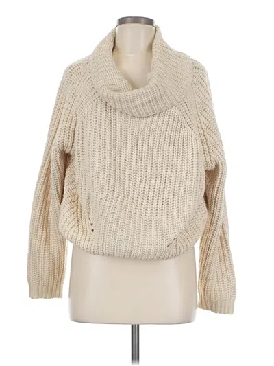 Pre-owned Moon & Madison Turtleneck Sweater In Ivory