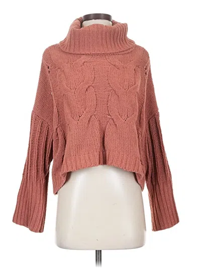 Pre-owned Moon & Madison Turtleneck Sweater In Pink