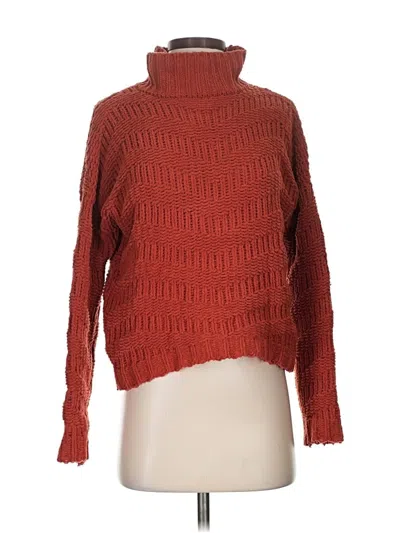 Pre-owned Moon & Madison Turtleneck Sweater In Red