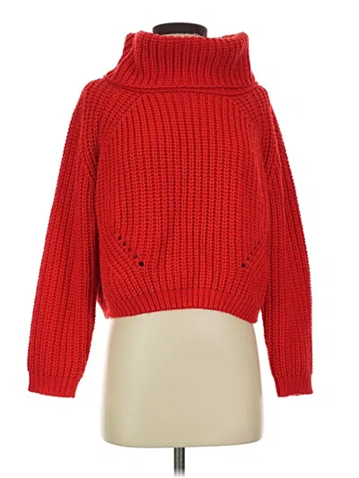 Pre-owned Moon & Madison Turtleneck Sweater In Red