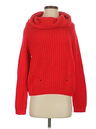 Pre-owned Moon & Madison Turtleneck Sweater In Red