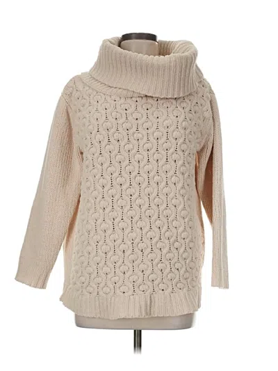 Pre-owned Moon & Madison Turtleneck Sweater In Tan